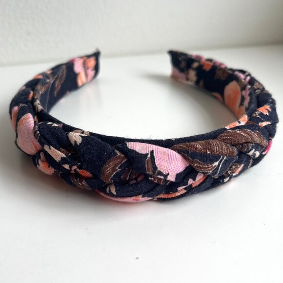 New! Braided Floral Fabric Headband - Picture 3 of 5